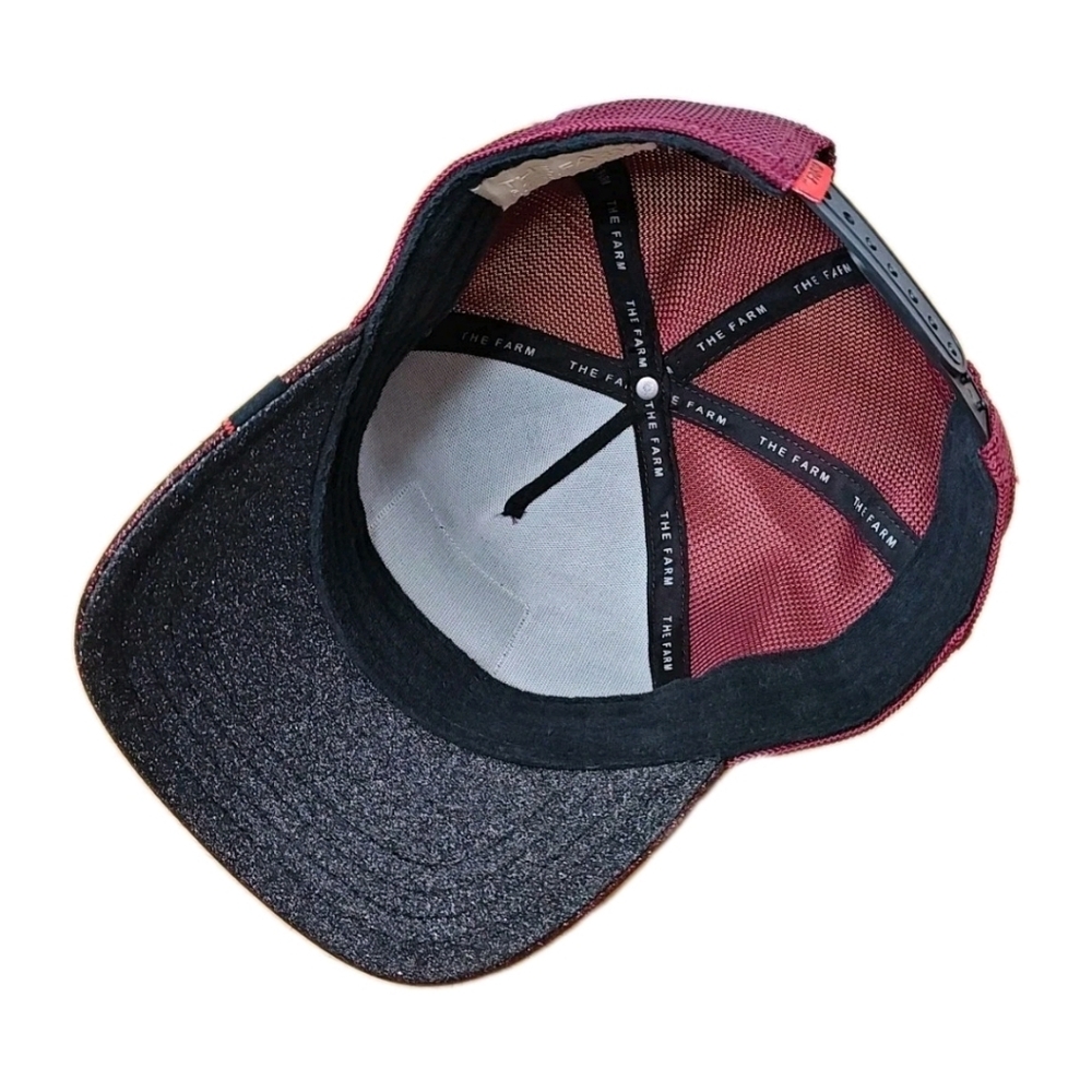 Goorin The Farm Mesh Back Trucker Hat Cap Metallic Red Phoenix Rise Patch Logo - Picture 7 of 12